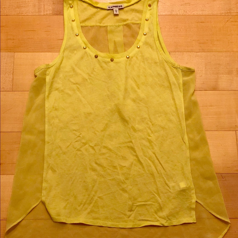 Express lime green top